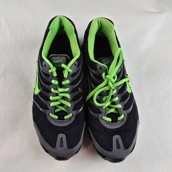 Nike Shox Running Shoes Womens 8 Black Green Gray NikeID Custom HRH Vintage - Picture 4 of 11